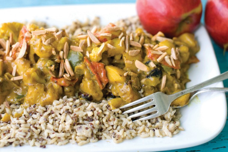 Creamy apple curry chicken
